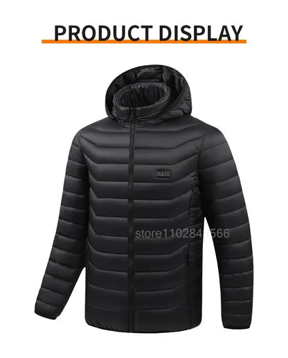 Men Heated Jacket USB Electric Heated Coat Hunting Hiking Camping Outdoor Skiing Heating Jacket Camping Heated Clothing