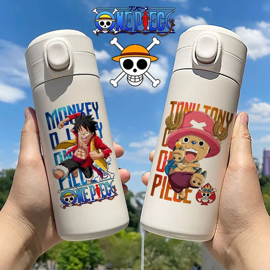 ONE PIECE Luffy Cartoon Thermal Mug Cup Stainless Steel Thermos Tea Coffee Water Bottle Vacuum Insulated Leakproof birthday gift