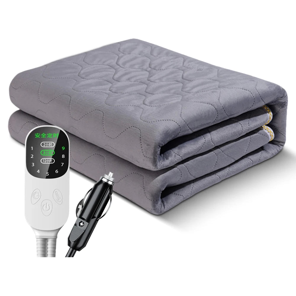 Thermo-Flex 12V Car Electric Heating Blanket for Camping Trucks Off-Road Vehicles Heating Pad 120cmx150cm 70x180cm Seats Heater