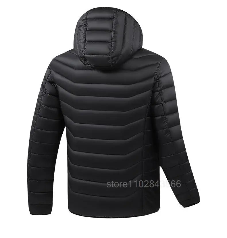 Men Heated Jacket USB Electric Heated Coat Hunting Hiking Camping Outdoor Skiing Heating Jacket Camping Heated Clothing